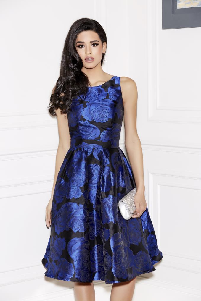 Royal blue jacquard dress 64.99